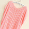 Img 7 - Summer Korean See Through  Knitted Women Plus Size Sunscreen Loose Bat Pullover