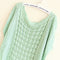 Img 9 - Summer Korean See Through  Knitted Women Plus Size Sunscreen Loose Bat Pullover