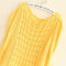 Img 10 - Summer Korean See Through  Knitted Women Plus Size Sunscreen Loose Bat Pullover