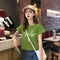 IMG 118 of Short Tops Women T-Shirt insSummer Slim Look Popular White Undershirt Sleeve T-Shirt