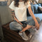 IMG 127 of Short Tops Women T-Shirt insSummer Slim Look Popular White Undershirt Sleeve T-Shirt