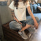 IMG 123 of Short Tops Women T-Shirt insSummer Slim Look Popular White Undershirt Sleeve T-Shirt