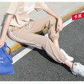Img 2 - Summer INSUnder Pants Sporty Women Solid Colored Loose Long Jogger Casual Street Style Pants