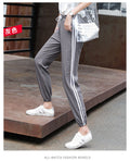 Img 7 - Summer INSUnder Pants Sporty Women Solid Colored Loose Long Jogger Casual Street Style Pants