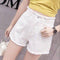 Img 6 - Navy Blue Denim Shorts Women Summer High Waist Plus Size Loose Korean Slim Look All-Matching Wide Leg Hot Pants