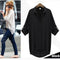 Img 3 - Quality Europe Lapel Bat Long Sleeved Loose Blouse Chiffon All-Matching Tops Blouse