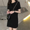 Img 7 - Popular Inspired Western Summer Korean Slim-Look Dress Mid-Length Short Sleeve Sexy Skirt
