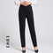 Img 9 - Elderly Pants Women High Waist Loose Straight Plus Size Chequered Casual