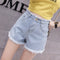 Img 9 - Navy Blue Denim Shorts Women Summer High Waist Plus Size Loose Korean Slim Look All-Matching Wide Leg Hot Pants