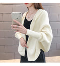 IMG 107 of Classic Cardigan Shawl Women Bat Short Solid Colored Sweater Outerwear