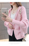 IMG 111 of Classic Cardigan Shawl Women Bat Short Solid Colored Sweater Outerwear