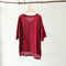 Img 4 - Summer Art Cotton Blend Blouse Plus Size Loose Solid Colored V-Neck Thin Breathable T-Shirt Blouse