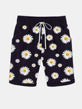 Img 4 - Summer Europe Daisy Printed Wide Leg Shorts Women y-