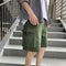 insPopular Korean Summer Pocket Wide Leg Shorts Men Vintage All-Matching Teens Mid-Length Casual Pants Shorts