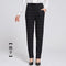 Img 4 - Elderly Pants Women High Waist Loose Straight Plus Size Chequered Casual