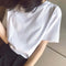 Img 8 - Summer Women Korean Student Loose All-Matching Solid Colored Minimalist Tops Short Sleeve T-Shirt