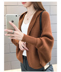 IMG 115 of Classic Cardigan Shawl Women Bat Short Solid Colored Sweater Outerwear