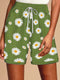 Img 2 - Summer Europe Daisy Printed Wide Leg Shorts Women y-
