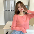 IMG 110 of Teens Summer Hong Kong Women Ruffle Sweater Short Cardigan Tops Outerwear