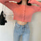 IMG 113 of Teens Summer Hong Kong Women Ruffle Sweater Short Cardigan Tops Outerwear