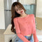 IMG 107 of Teens Summer Hong Kong Women Ruffle Sweater Short Cardigan Tops Outerwear