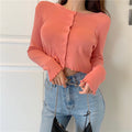 IMG 114 of Teens Summer Hong Kong Women Ruffle Sweater Short Cardigan Tops Outerwear