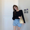 IMG 140 of Teens Summer Hong Kong Women Ruffle Sweater Short Cardigan Tops Outerwear