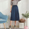 Img 3 - Korean Plus Size Solid Colored Loose Cotton Blend Women Elastic Waist High Skirt