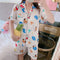 IMG 117 of Pajamas Women Summer Short Sleeve Fresh Looking Cardigan Lapel Sets Loungewear Sleepwear