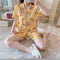 IMG 116 of Pajamas Women Summer Short Sleeve Fresh Looking Cardigan Lapel Sets Loungewear Sleepwear