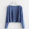 IMG 112 of Inspired Elegant Slim Look Brushed Cotton Cardigan Long Sleeved Short Shawl Tops Women Matching Outerwear