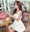 Img 5 - Korean Chiffon Spliced Lotus Flare Sexy Nightclubs Slim Look Sleeveless Strap Dress Chiffon Dress