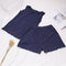 Img 4 - Tank Top Shorts Two-Piece Sets Summer Home Pajamas Ruffle Casual Breathable Women Sleeveless Tops