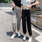 Img 3 - Wide Leg Pants Women Alphabets Bell Bottoms Floor Length Loose Casual Jogger