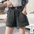 Img 7 - Denim Shorts Women Summer insHigh Waist Korean Loose Cozy Pocket A-Line Wide Leg Hot Pants
