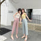 Img 3 - Cropped Pants Women Thin Summer Ice Silk Harem Drape Ankle-Length Loose Slim Look Wide Leg Student Korean