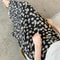 IMG 110 of Summer Japanese Floral High Waist A-Line Women Skirt Printed Beach Skirt