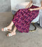 IMG 113 of Summer Japanese Floral High Waist A-Line Women Skirt Printed Beach Skirt