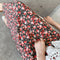 IMG 120 of Summer Japanese Floral High Waist A-Line Women Skirt Printed Beach Skirt