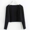 Inspired Elegant Slim Look Brushed Cotton Cardigan Long Sleeved Short Shawl Tops Women Matching Outerwear