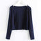 IMG 113 of Inspired Elegant Slim Look Brushed Cotton Cardigan Long Sleeved Short Shawl Tops Women Matching Outerwear