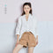 Img 7 - High Waist Clouds Shorts Women Summer Loose Slim Look Korean Short Hot Pants Plus Size Wide Leg Casual A-Line