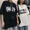 Img 2 - Summer Trendy Couple ins Vintage Loose Cartoon Animation Short Sleeve T-Shirt Men Women Tops