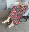 IMG 119 of Summer Japanese Floral High Waist A-Line Women Skirt Printed Beach Skirt