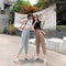 Img 2 - Cropped Pants Women Thin Summer Ice Silk Harem Drape Ankle-Length Loose Slim Look Wide Leg Student Korean