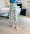 IMG 127 of Summer Japanese Floral High Waist A-Line Women Skirt Printed Beach Skirt