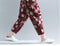 IMG 114 of Cotton Blend Harem Pants Women Summer Thin High Waist Loose All-Matching Printed Plus Size Chequered Casual Pants