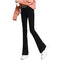 Img 5 - Bell Bottoms Women High Waist Slim-Look Stretchable Leggings Outdoor Elastic Wide Leg Casual Pants
