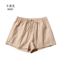 Img 7 - Quality Shorts Women Summer Outdoor High Waist Wide Leg Korean Slim Look Black Casual Pants Loose Plus Size
