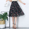 Img 23 - Chiffon Fresh Looking Skirt Women Summer Mid-Length Floral Printed Fairy Dress Korean Flare Skirt